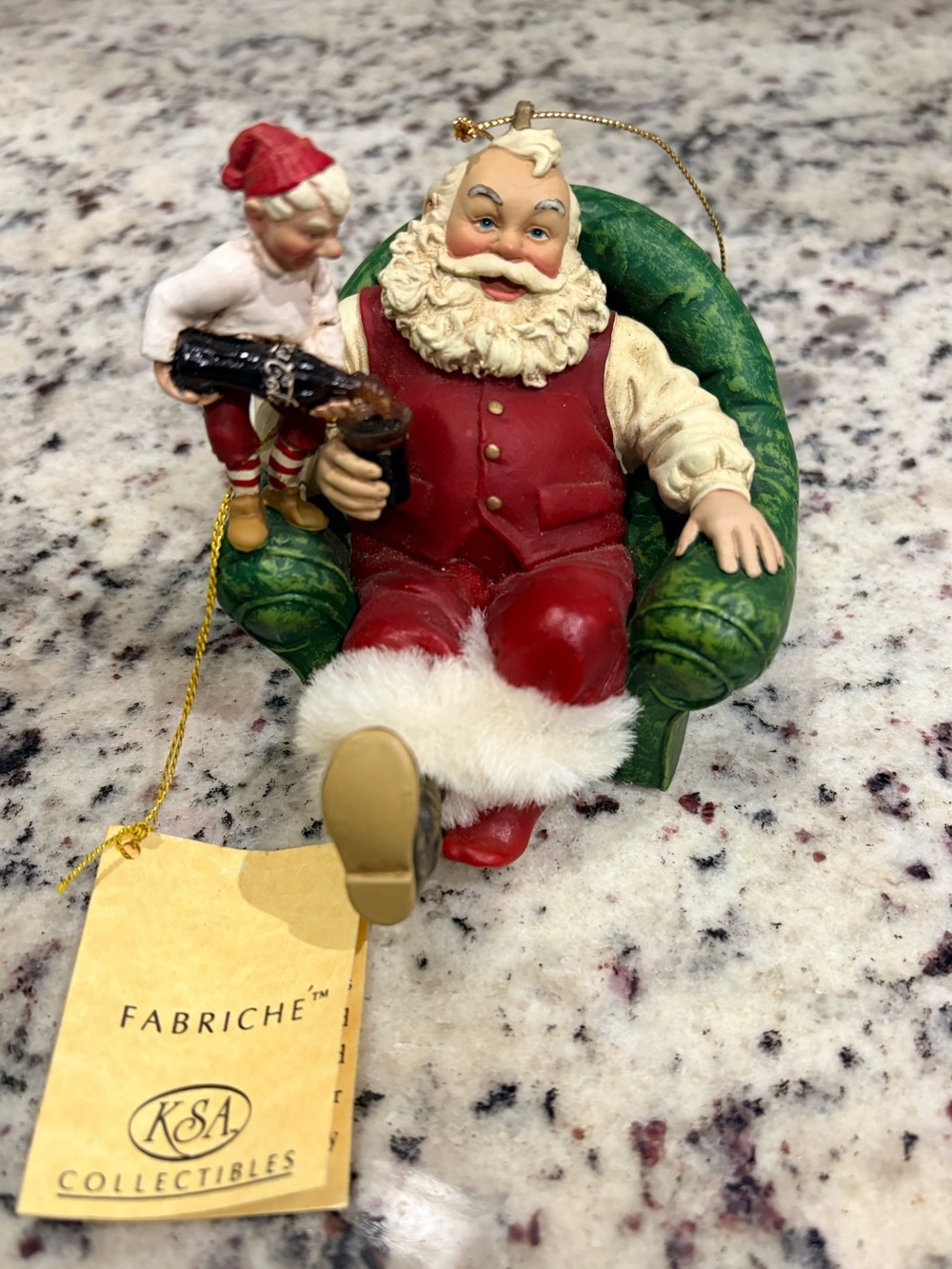 Kurt Adler Santa Coke Ornament Fabriche